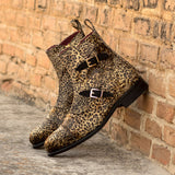 Leopard Octavian Buckle Boot Hand Patina No. 5440