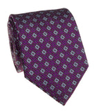 BOCARA Neckties Purple Medallion Silk Necktie