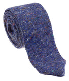 Blue Knit Wool Cashmere Knit Necktie
