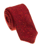Red Knit Wool Cashmere Knit Necktie