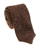 Brown Knit Wool Cashmere Knit Necktie