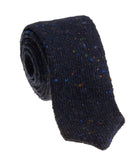 Navy Knit Wool Cashmere Knit Necktie
