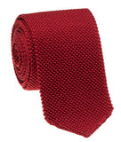Red Silk Knit Necktie