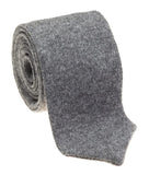 Gray Wool Cashmere Knit Necktie