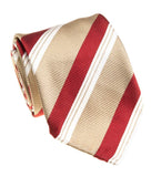 Brown Red Italian Silk Necktie