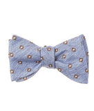BOCARA Neckties Blue Medallion Silk Bow Tie