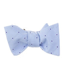 Light Blue Dot Silk Bow Tie