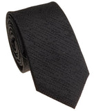 Narrow Black Silk Necktie