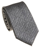 Narrow Grey Silk Necktie
