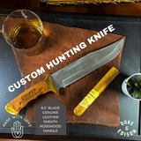 Duke & Edison groomsmen Custom Engraved Hunting Knife