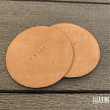 Set of 4 Tampa Leather Coasters