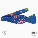 Ella Bing Signature Cloth Bow Ties Floral Check Bow Tie No. 705