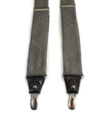 The Roman Bennett Suspenders - Gray and Black Prince of wales
