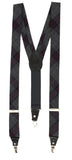 The Shep Bogart Suspenders - Gray and Black Prince of Wales