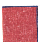 Red/Navy Cotton Pocket Square
