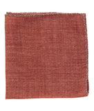 Reversible Red/Grey Wool Garza Pocket Square