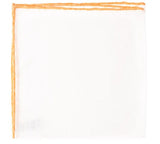 GEOFF NICHOLSON Clothing White/Yellow Linen Pocket Square