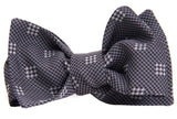 Formal Black/Grey Silk Bow Tie