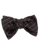 Formal Black/White Silk Bow Tie