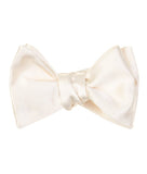 Formal Silk Pearl White Bow Tie