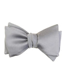 Formal Silk Silver Bow Tie