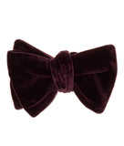 Formal Silk Velvet Wine Bow Tie