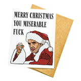 PMF Holiday Card Merry Christmas You Miserable F*ck!- Christmas Card