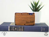 Duke & Edison groomsmen Custom Engraved Minimalist Wood Wallet with RFID