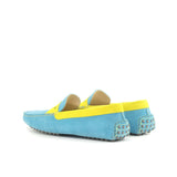 Black Label Shoes Turquoise Suede Casual Driver No. 4855