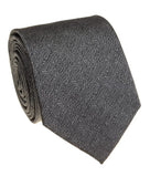 BOCARA Neckties Charcoal Silk Necktie