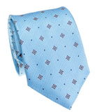 BOCARA Neckties Light Blue Medallion Silk Necktie