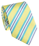 BOCARA Neckties Yellow Stripe Silk Necktie