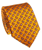 Orange Paisley Silk Necktie