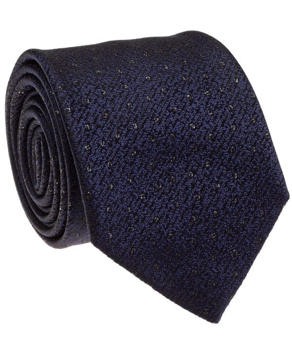 GEOFF NICHOLSON Neckties Navy Lurex Silk Necktie