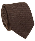 GEOFF NICHOLSON Neckties Brown Silk Grenadine Necktie