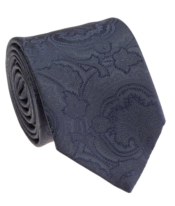 GEOFF NICHOLSON Neckties Navy Silk Paisley Necktie