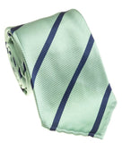 GEOFF NICHOLSON Rad Tad Silk Necktie Green Navy Italian Silk Necktie