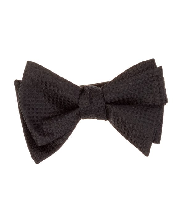 BOCARA Neckties Black Silk Bow Tie