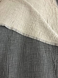 Turkan Home Grey Turkan Home - Crinkled Muslin Bed Blanket/Queen-King/ Adult Size Muslin