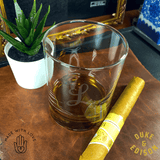 D&E Whiskey Custom Single Initial Whiskey Glass