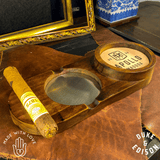 Duke & Edison groomsmen Custom Monogram Wood Cigar Ashtray
