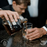 Duke & Edison groomsmen Custom Script Whiskey Glasses