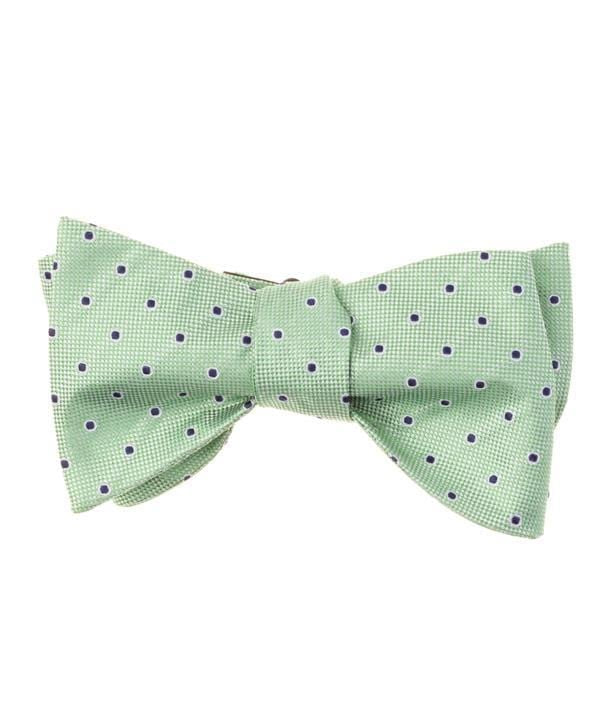 Ella Bing Bow Ties Silk Bow Tie Green Dot Silk Bow Tie