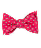 Ella Bing Bow Ties Bow Tie Silk Red Bow Tie with Green Medallions