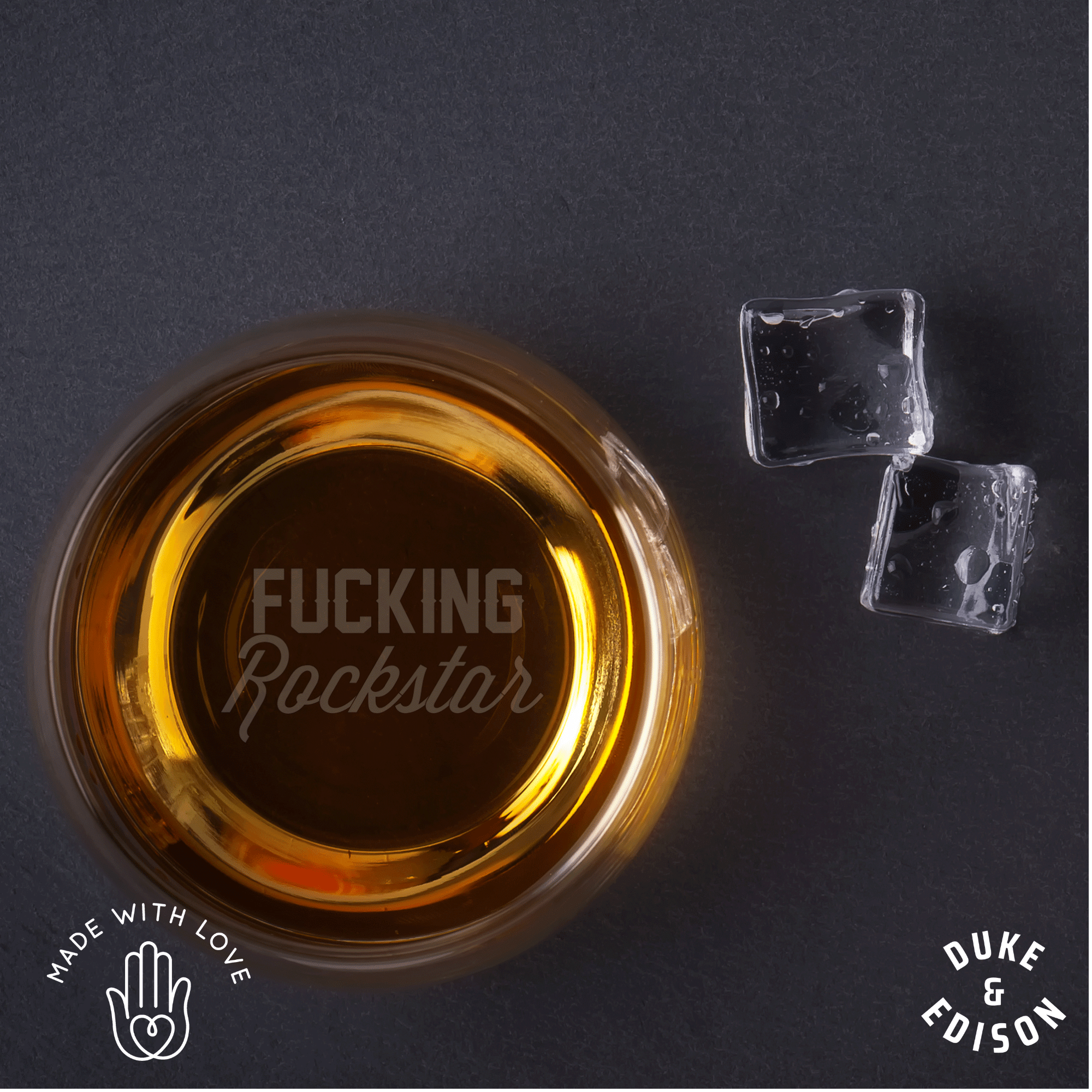 ELLA BING Drinkware Fucking Rockstar - Rocks Glass