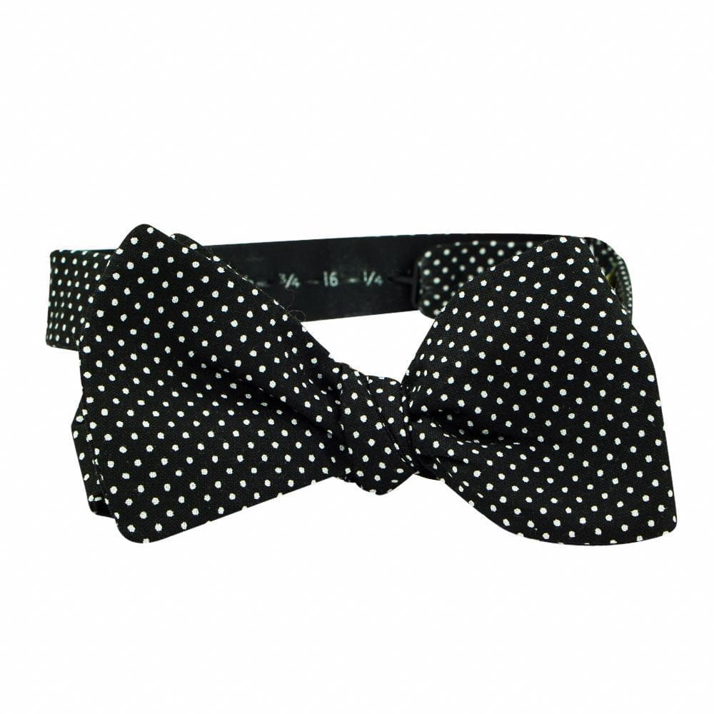 Ella Bing Signature Cloth Bow Ties Black Polka-Dot Bow Tie No. 468
