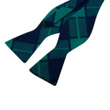 Ella Bing Signature Cloth Bow Ties Blue & Green Tartan Bow Tie No. 501