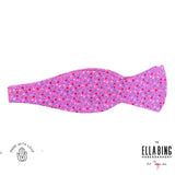 Ella Bing Signature Cloth Bow Ties Pink Floral Bow Tie No. 710