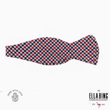 Ella Bing Signature Cloth Bow Ties Red & Blue Check Bow Tie No. 713