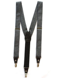 Ella Bing Suspenders The Jace Maddox Suspenders - Steel Blue Cotton